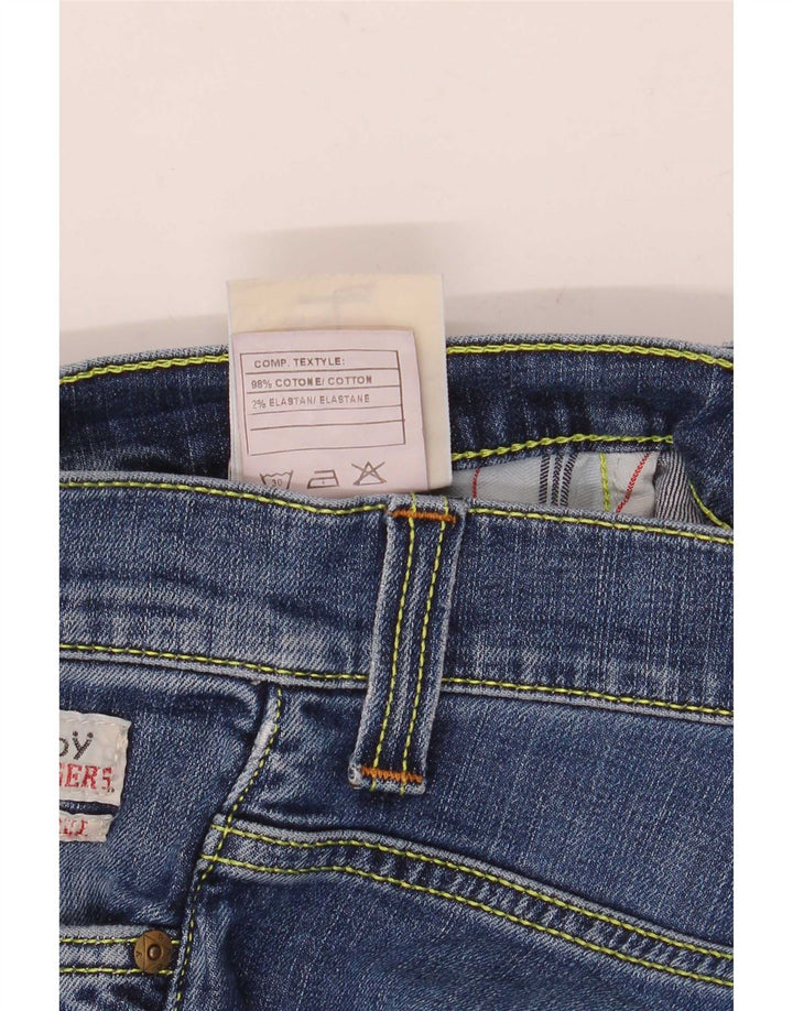 Damskie jeansy slim Roy Rogers W30 L34 Niebieskie bawełniane