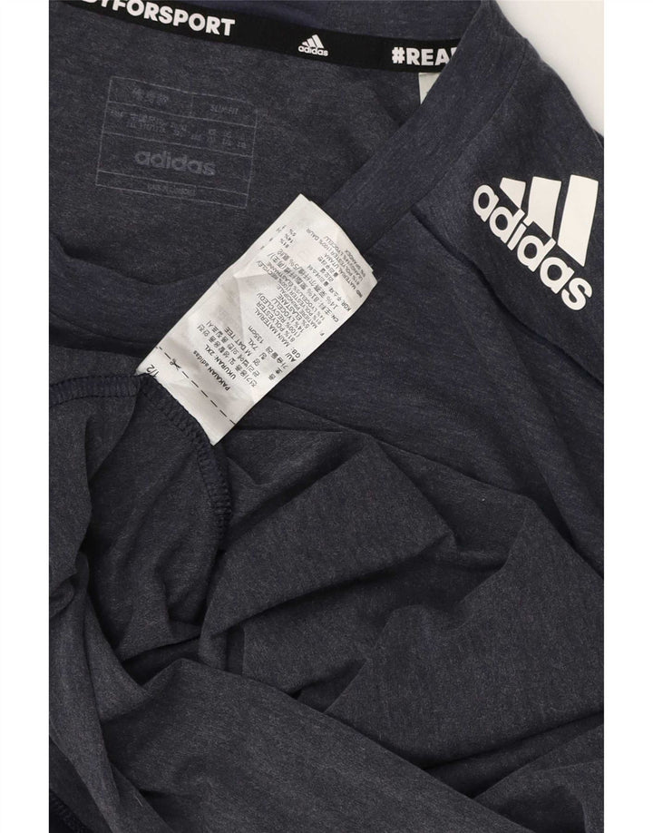 T-shirt męski Adidas Top 2XL granatowy poliester
