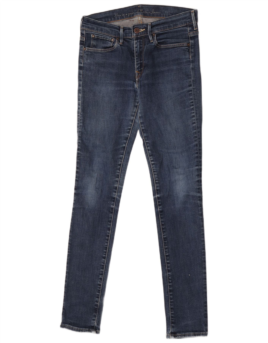 Damskie jeansy Levi's Skinny W30 L32 Niebieskie bawełniane