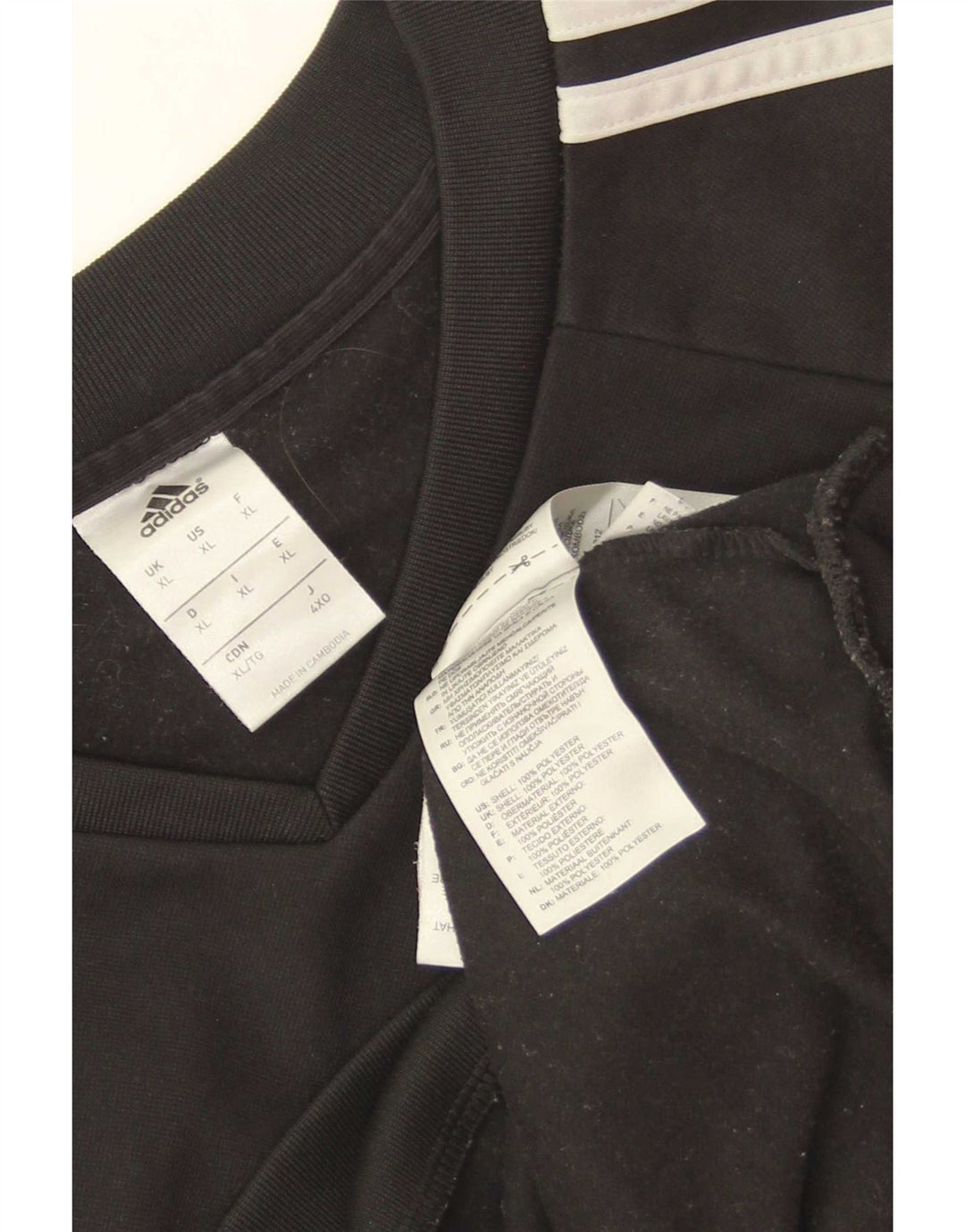 Adidas Męska bluza bluza XL Czarny poliester z blokami kolorów