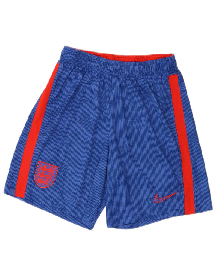 Męskie spodenki sportowe Nike Dri Fit z abstrakcyjnym wzorem, duże, niebieskie, z blokami kolorów