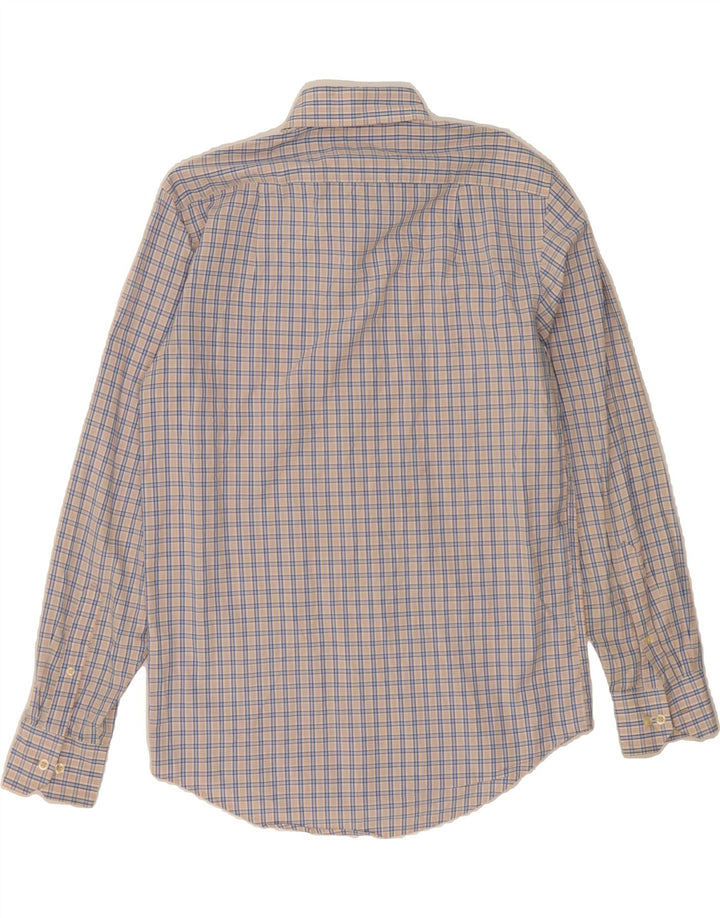 IZOD Mens Shirt Medium Blue Check Cotton Vintage Izod and Second-Hand Izod from Messina Hembry 