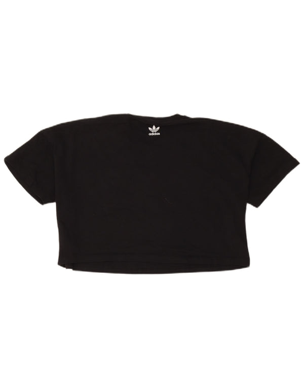 Damska koszulka Adidas Crop Oversized Graphic Top UK 8 Small Black Cotton