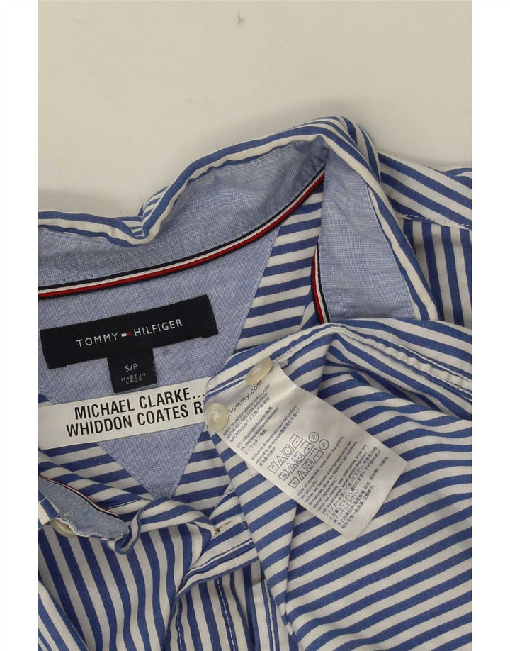 Koszula męska Tommy Hilfiger, mała, bawełniana w niebieskie paski