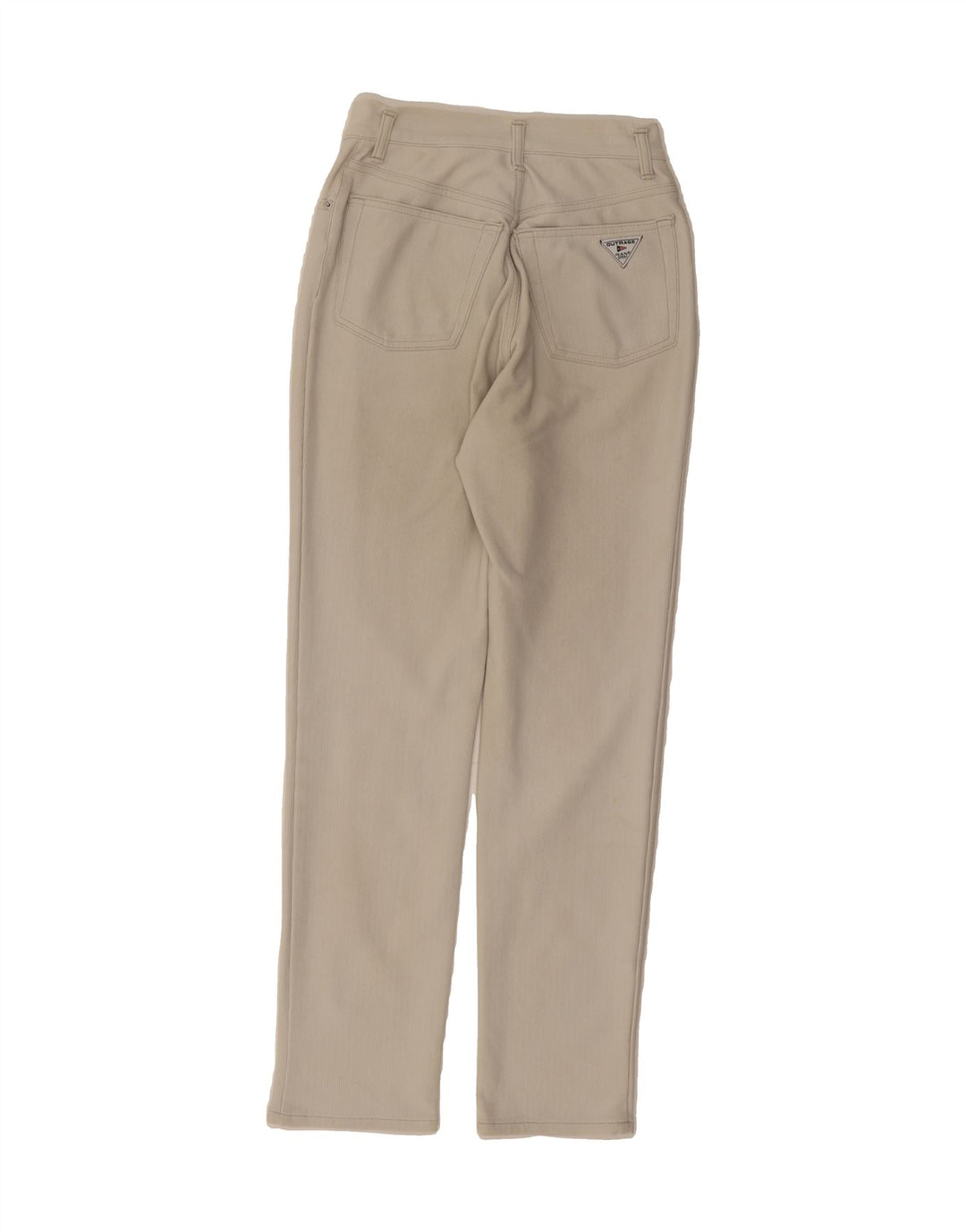 OUTRAGE Womens Straight Casual Trousers W30 L29 Beige Polyamide Vintage Outrage and Second-Hand Outrage from Messina Hembry 