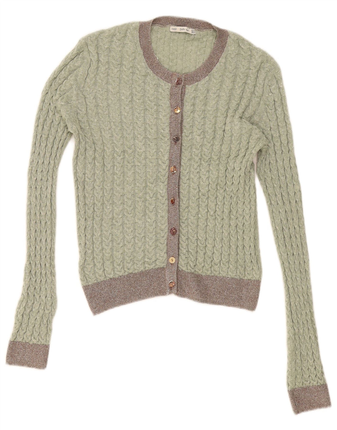 Sweter damski Zara, UK 12, średni zielony, blok kolorów