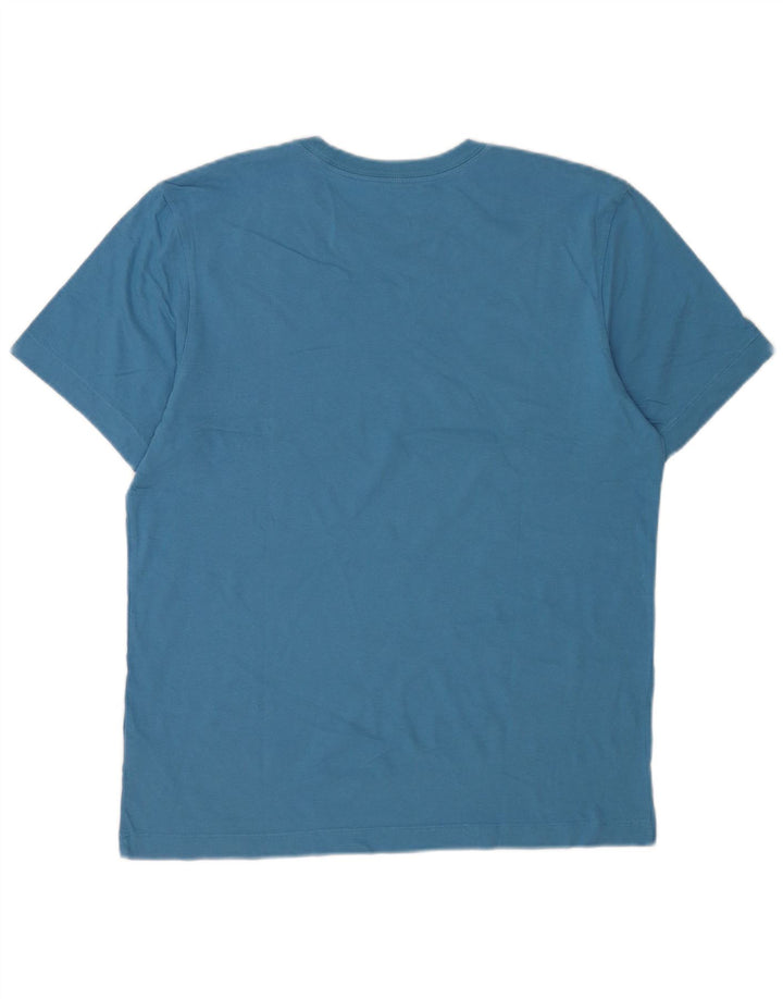 Męski T-shirt z grafiką Nike, średni niebieski, bawełniany