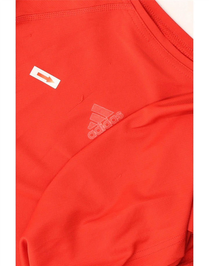 Adidas Męska kamizelka Top XL Czerwony Poliester z blokami kolorów