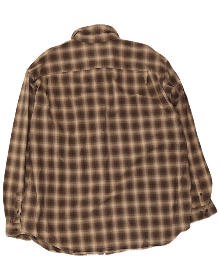 Koszula męska Eddie Bauer 2XL z bawełny w beżową kratkę
