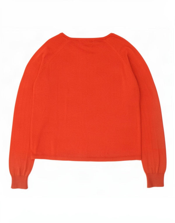 Marks & Spencer Damski sweter z dekoltem w łódkę UK 10 Small Red Wiskoza