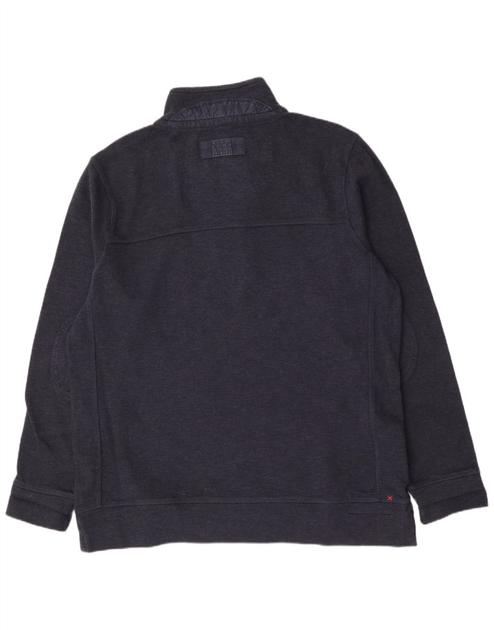 Męski sweter zapinany na guziki Fat Face XL Granatowy, bawełniany klasyk