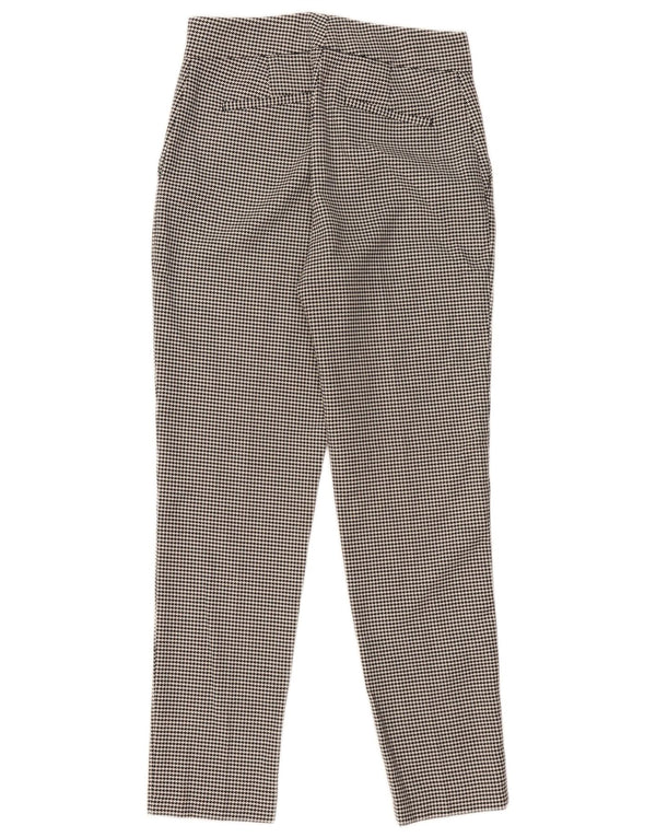 Damskie spodnie garniturowe z wysokim stanem Reiss UK 10 Small W28 L29 Czarne w pepitkę