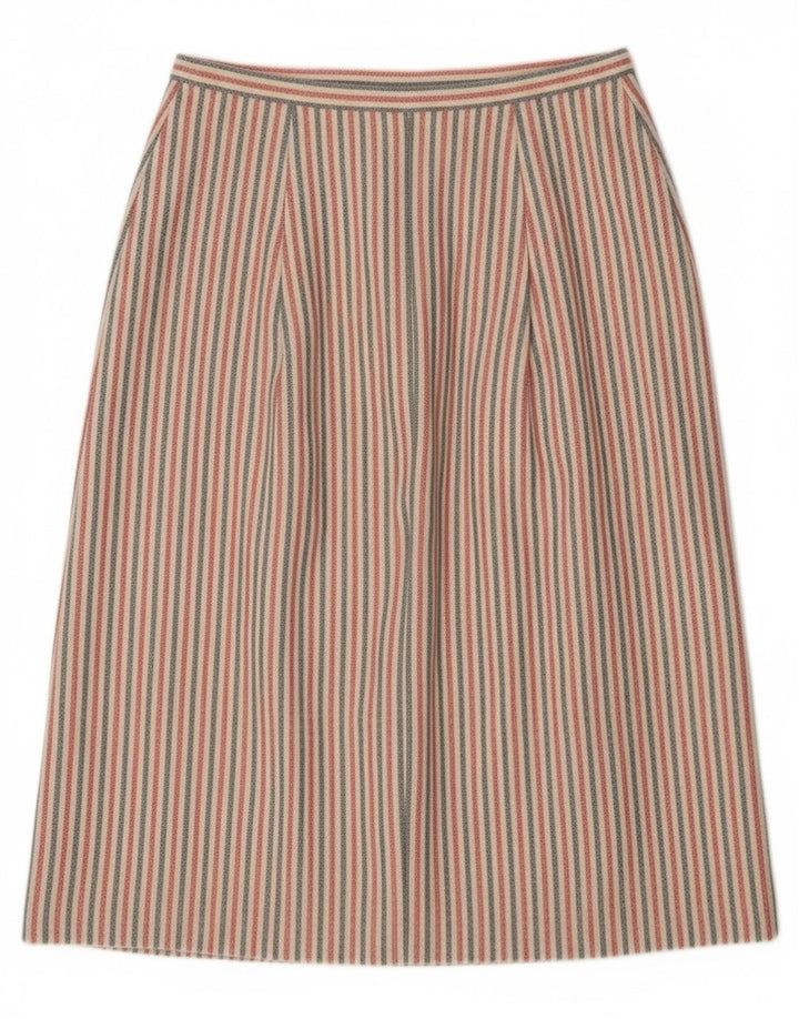 Vintage damska spódnica midi W27 w małe wielokolorowe paski