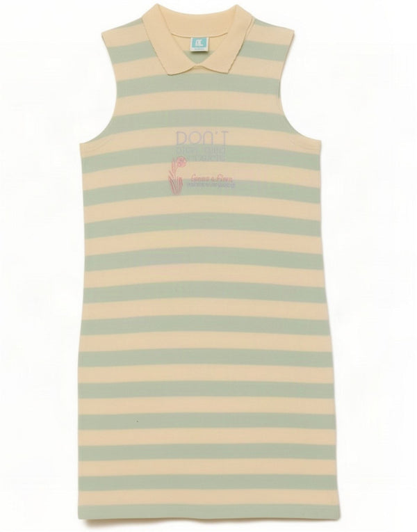 Nantucket Island Womens Graphic Polo Dress UK 12 Medium Blue Striped