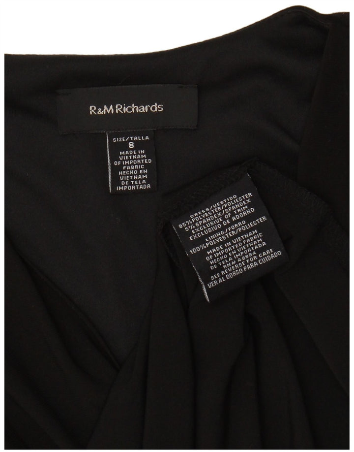 R&M RICHARDS Womens A-Line Dress UK 8 Small Black Polyester