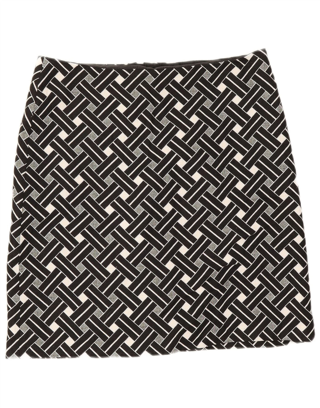 Marks & Spencer Damska prosta spódnica UK 12 Medium W32 Czarna geometryczna