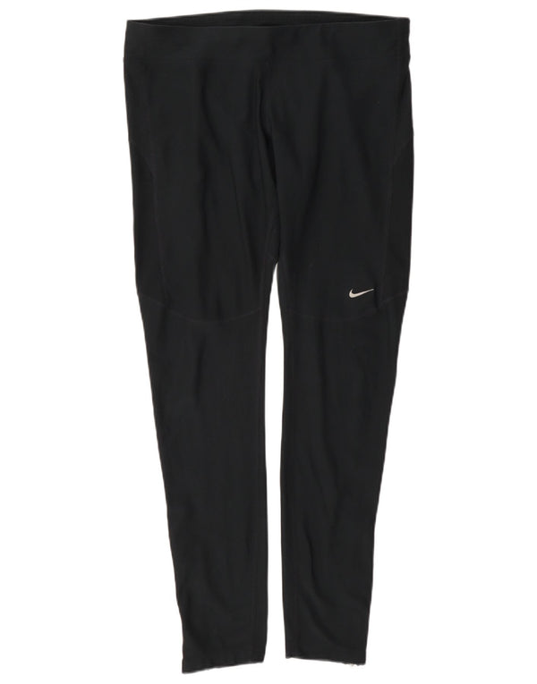 Damskie legginsy Nike Dri Fit UK 14, duże, granatowe, poliestrowe