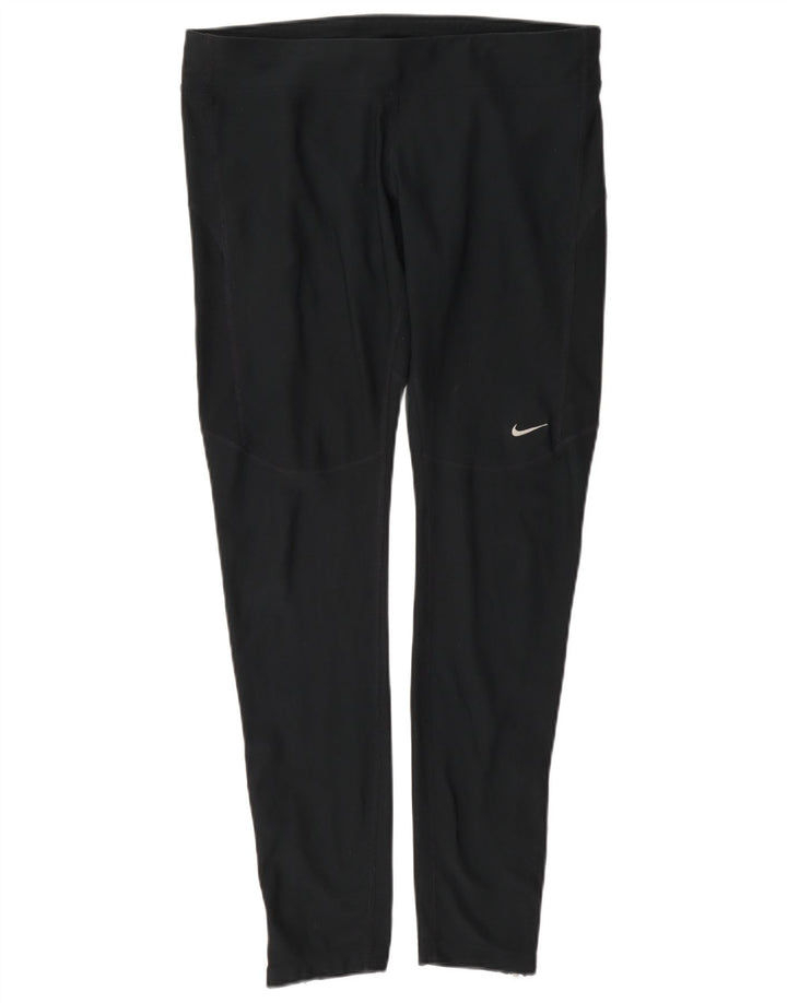 Damskie legginsy Nike Dri Fit UK 14, duże, granatowe, poliestrowe