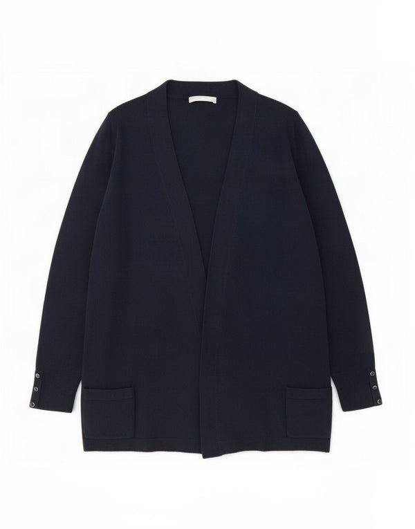 Sweter damski Marks & Spencer Longline Open Cardigan UK 16, duży, granatowy