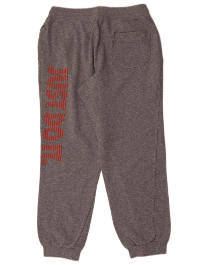 Męskie spodnie dresowe Nike z grafiką, średnioszare, bawełniane