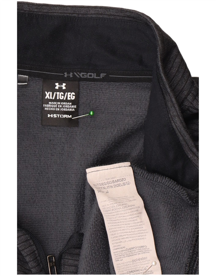 Męski dres Under Armour Storm-Fit z zamkiem błyskawicznym i bluzą XL w szare paski