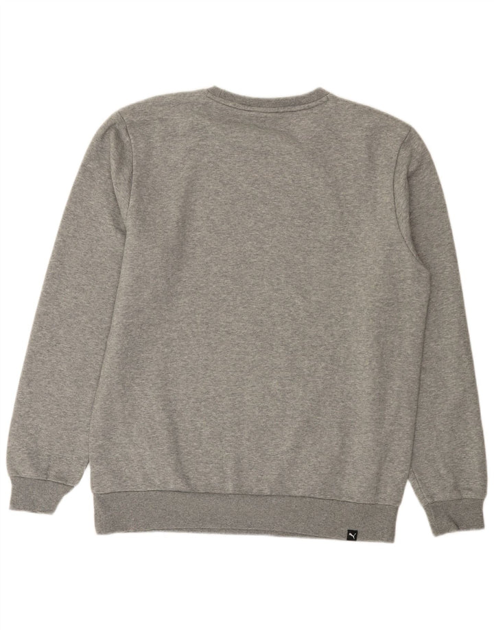 Męska bluza z grafiką PUMA, duża, szara, nakrapiana bawełna