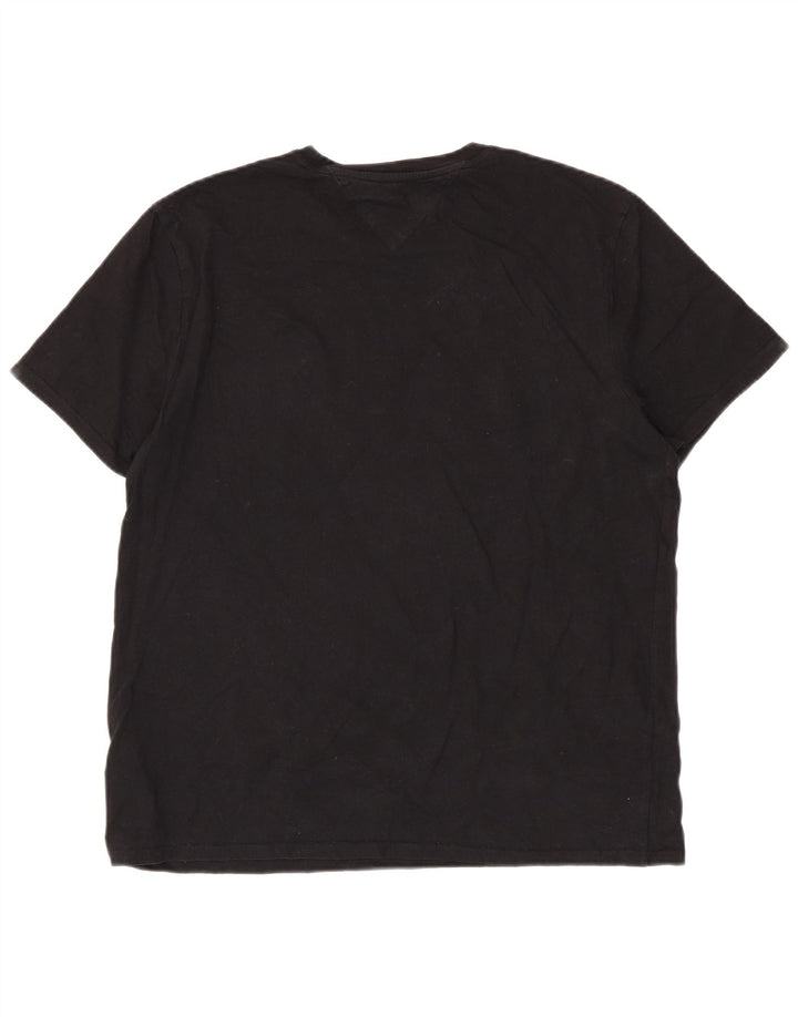 T-shirt męski Tommy Hilfiger, duży, czarny, bawełniany