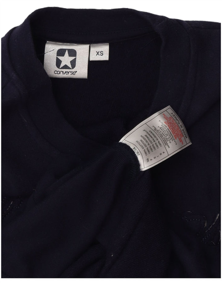 CONVERSE Damska bluza oversize z grafiką UK 6 XS, granatowa