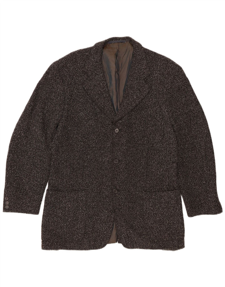 Męska marynarka TRUSSARDI Milano Longline IT 48 Średnioszara nakrapiana