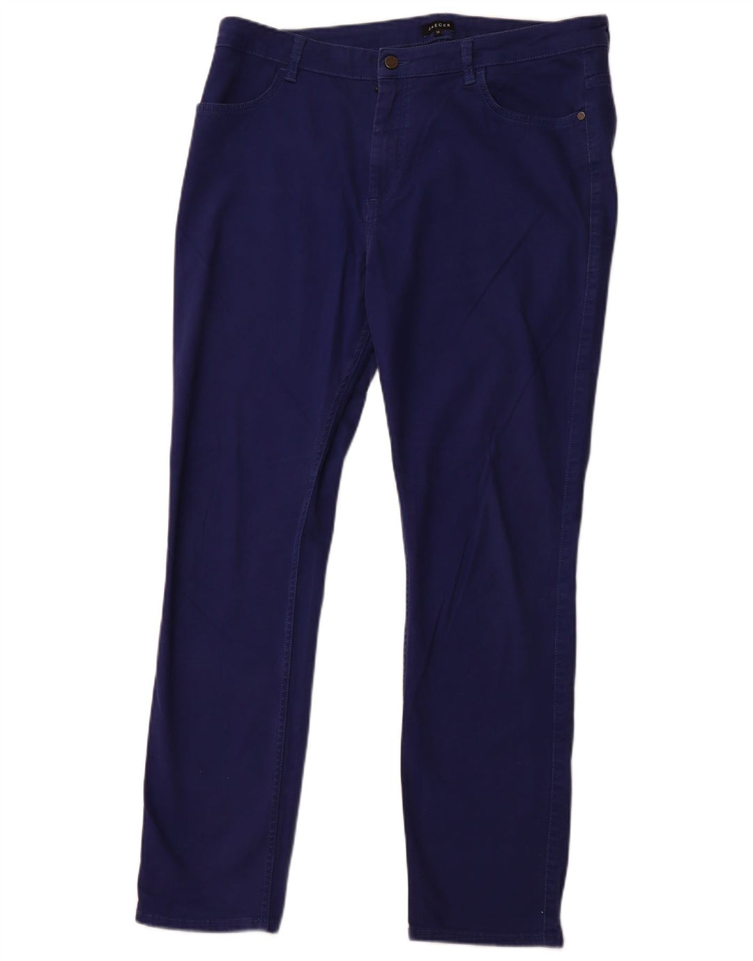 JAEGER Damskie jeansy slim z wysokim stanem UK 16 Large W36 L31 Niebieskie bawełniane