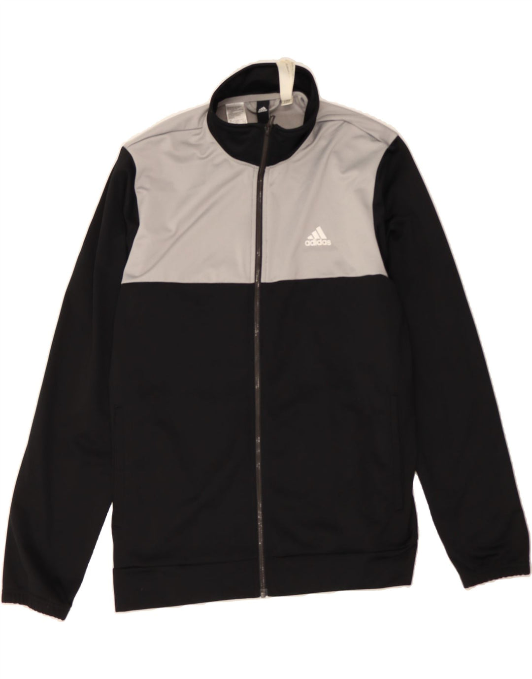 ADIDAS Mens Tracksuit Top Jacket UK 46/48 XL Black Colourblock Polyester Vintage Adidas and Second-Hand Adidas from Messina Hembry 