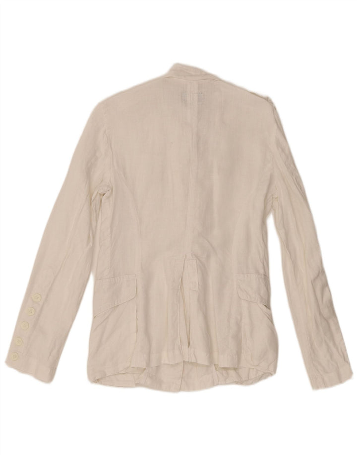 Damska kurtka wojskowa Calvin Klein Jeans UK 10, mała, biała, lniana