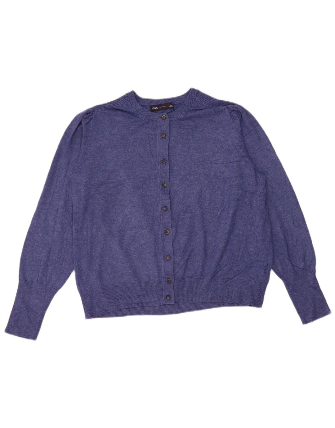 Marks & Spencer Damski sweter kardigan UK 16, duży, niebieski, wiskoza