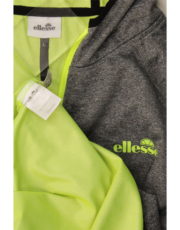 Męska bluza dresowa z kapturem Ellesse, duża, szara, poliestrowa