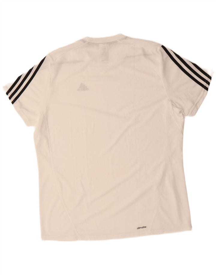 ADIDAS Mens Climalite T-Shirt Top Large White Polyester