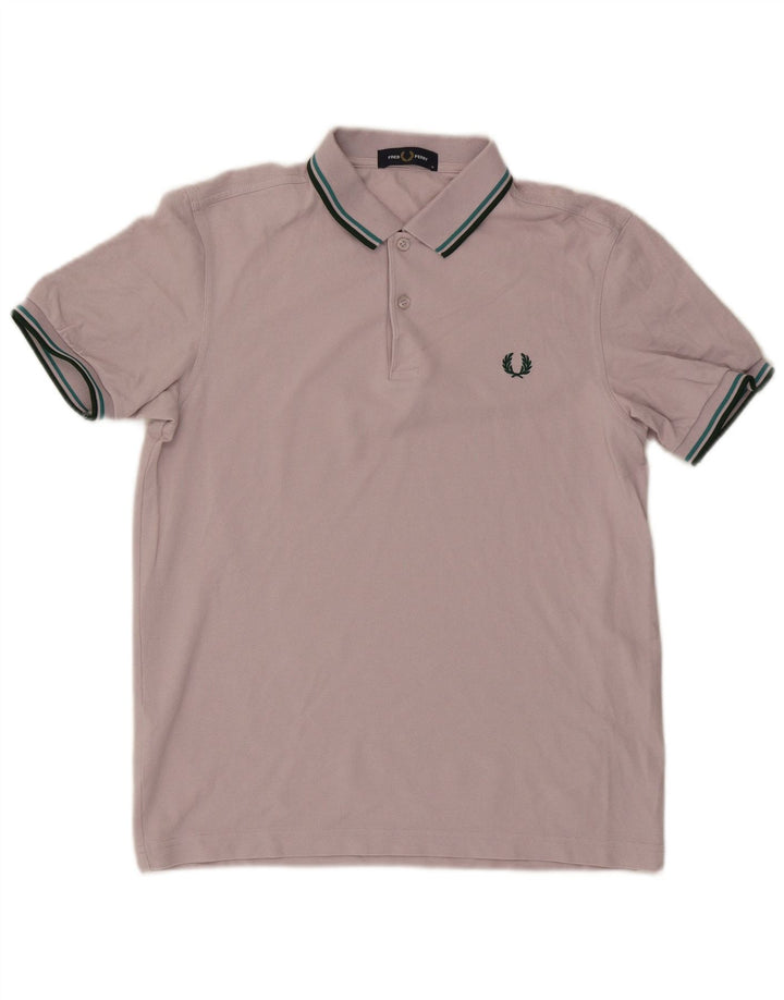 Męska koszulka polo Fred Perry, bawełniana w średnie różowe paski