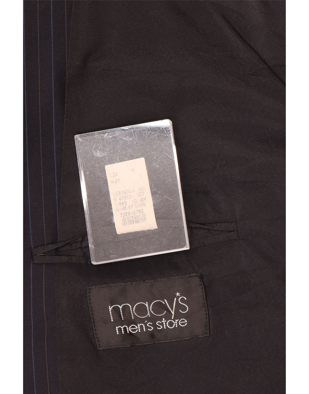 RALPH LAUREN Męska marynarka zapinana na 2 guziki IT 52 XL, granatowa, wełniana w prążki