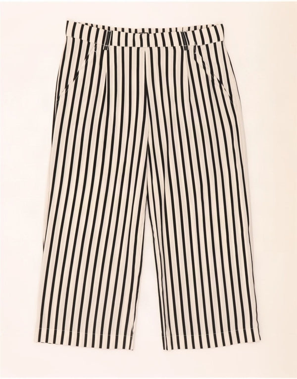 Spodnie damskie Zara Trafaluc Capri z wysokim stanem, duże W30 L22 w czarne paski