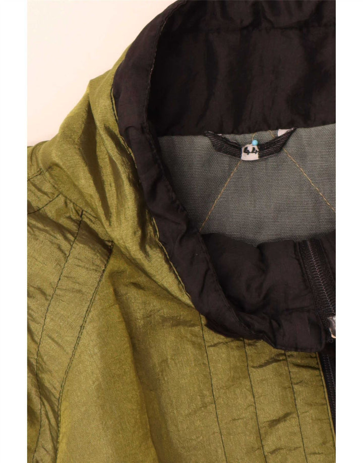 Męska kurtka wiatrówka Vintage UK 44 2XL Zielony poliester w blokach kolorów