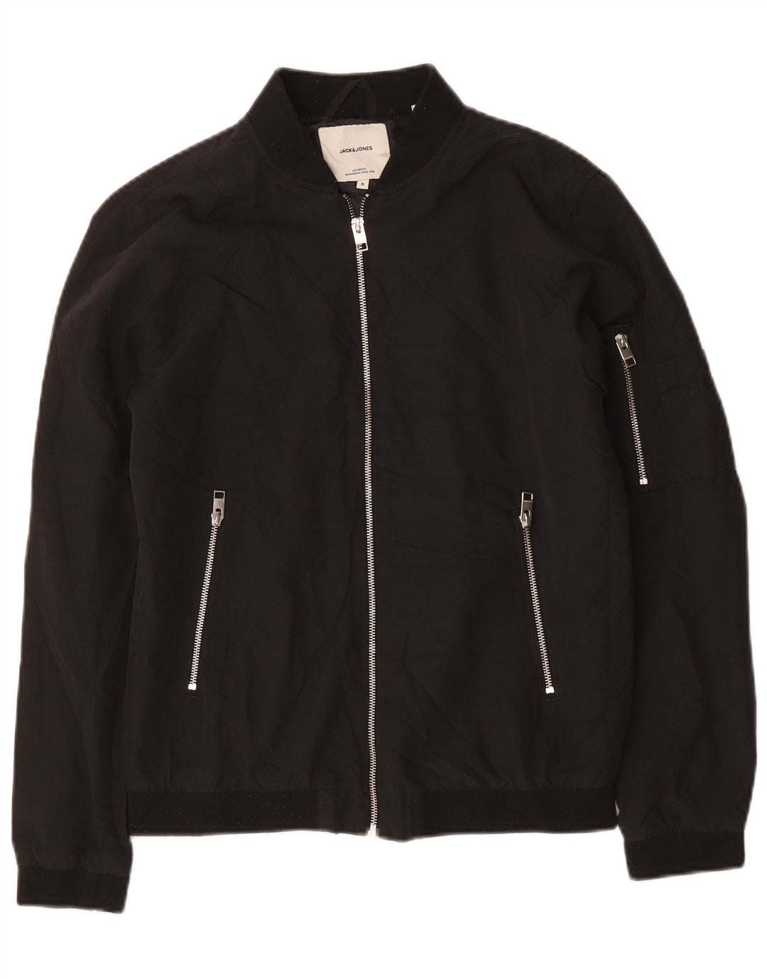 Męska kurtka bomber Jack & Jones UK 36, mała, czarna, poliester