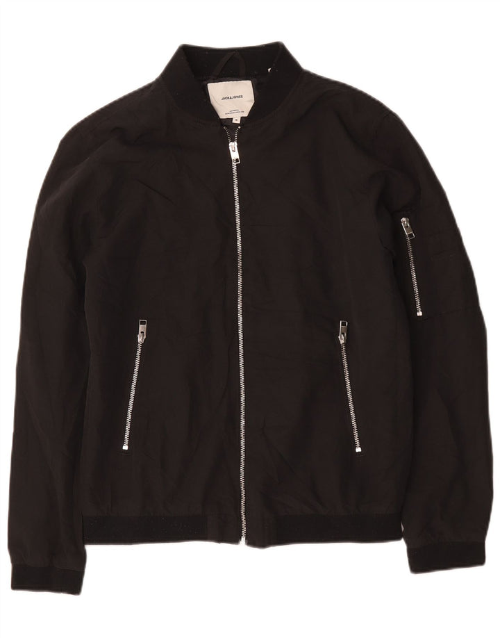 Męska kurtka bomber Jack & Jones UK 36, mała, czarna, poliester