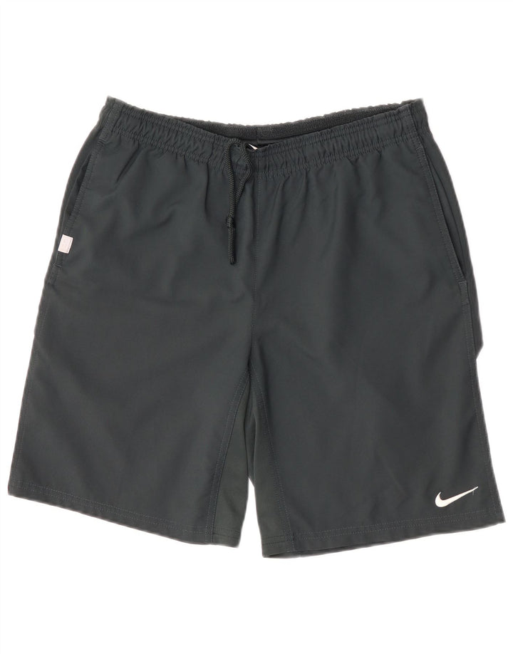 Męskie spodenki sportowe Nike Dri Fit, małe, szare, poliestrowe