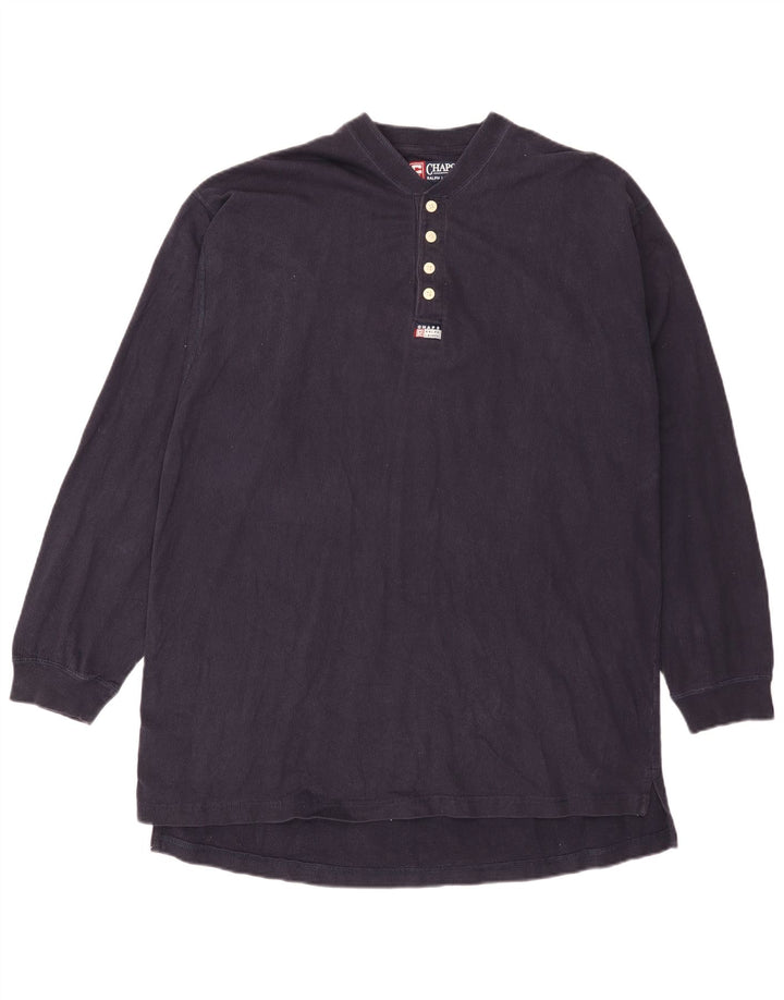 Męski top Chaps z długim rękawem 2XL, granatowy, bawełniany