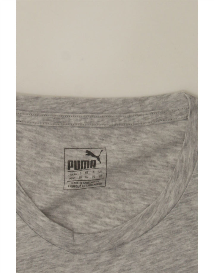 PUMA Womens Graphic T-Shirt Top UK 12 Medium Grey Vintage Puma and Second-Hand Puma from Messina Hembry 
