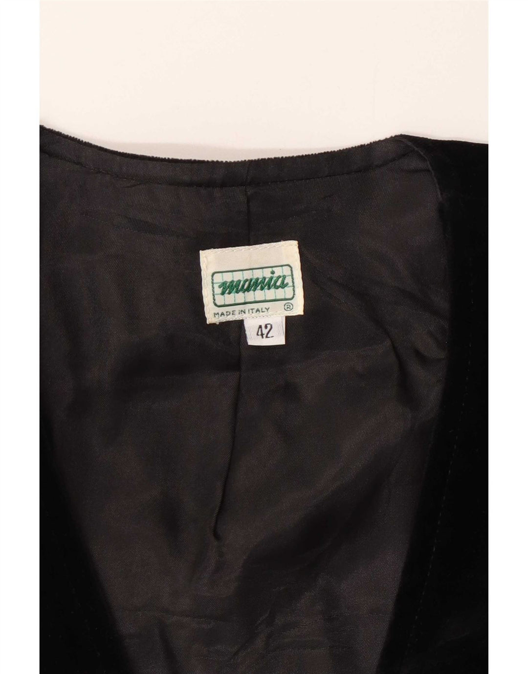 Vintage damska aksamitna bolerko z podwójnymi piersiami IT 42, średnia czerń