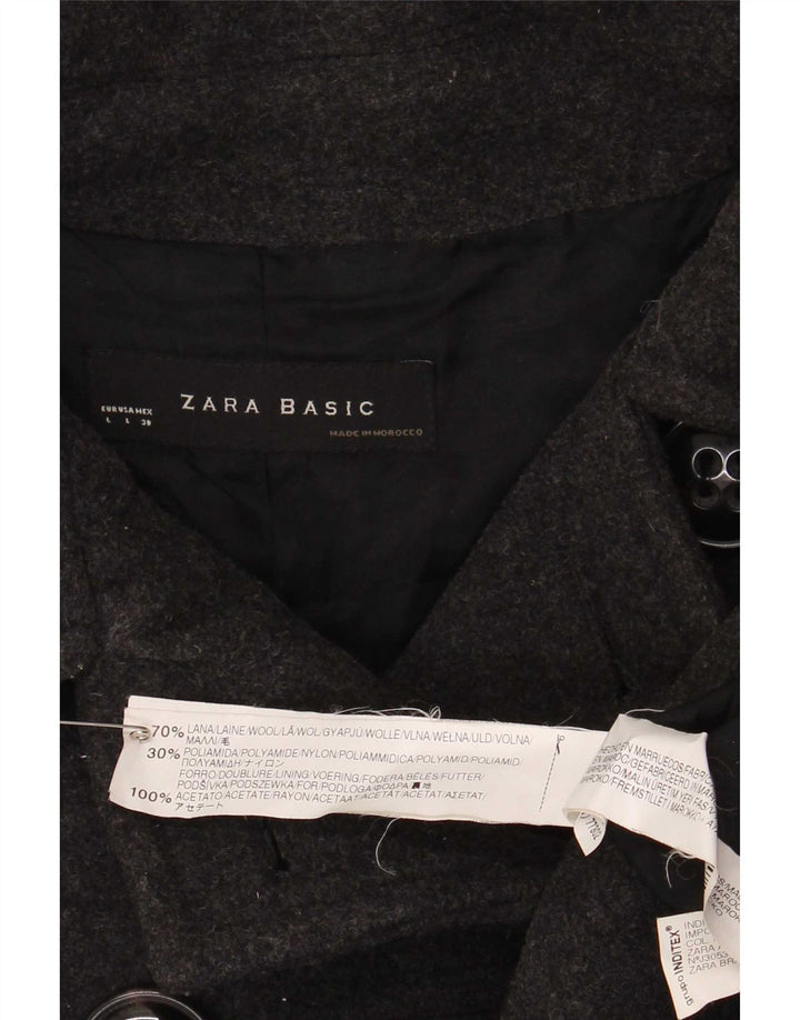 Płaszcz damski Zara Pea Coat UK 14, duży, szary, wełniany