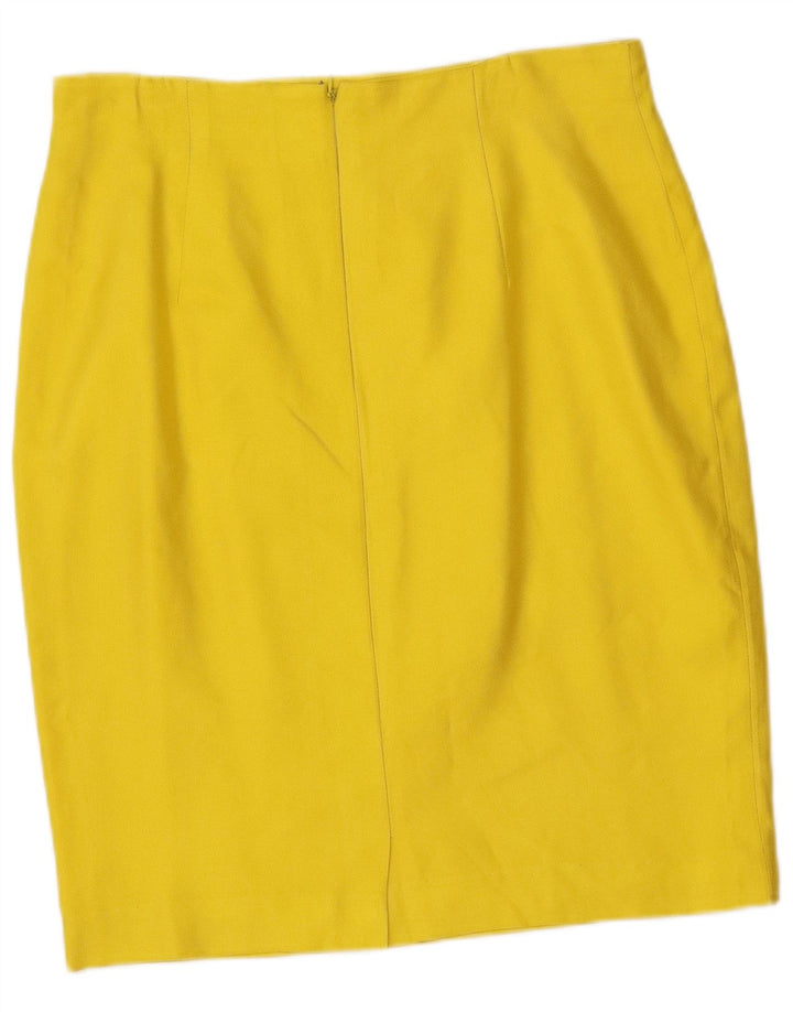 Vintage damski zestaw spódnic zapinanych na 4 guziki, 2 częściowy IT 46 Large W32 Żółty jedwab
