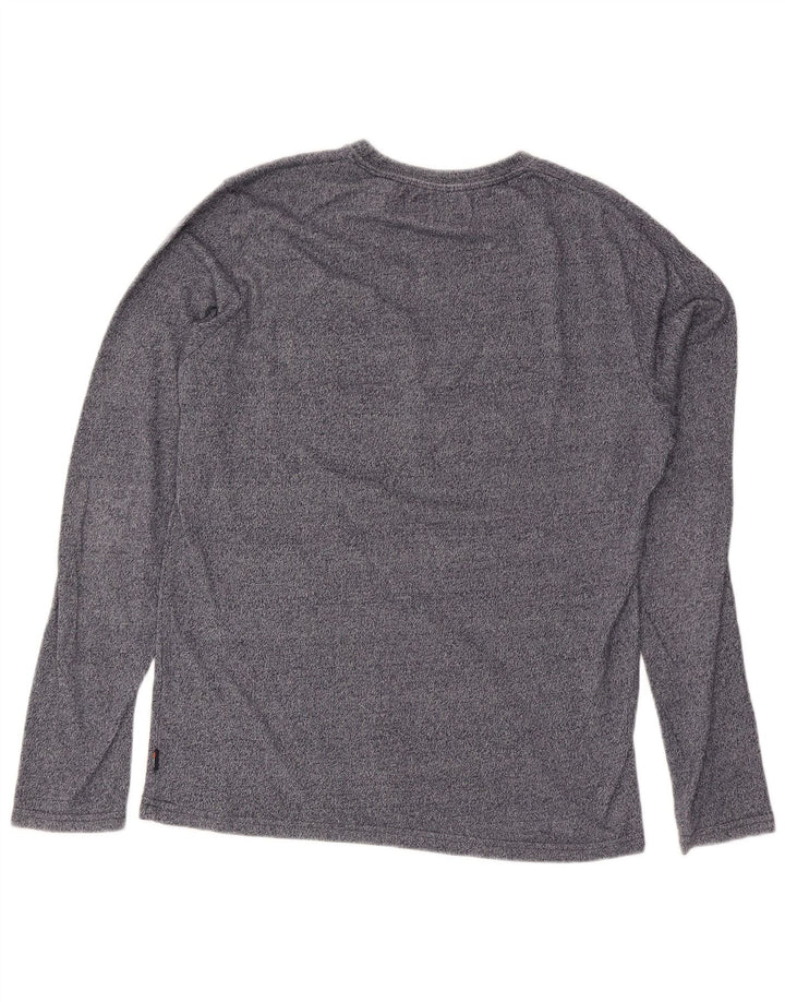 Męski top graficzny Superdry z długim rękawem, duży, szary, nakrapiany