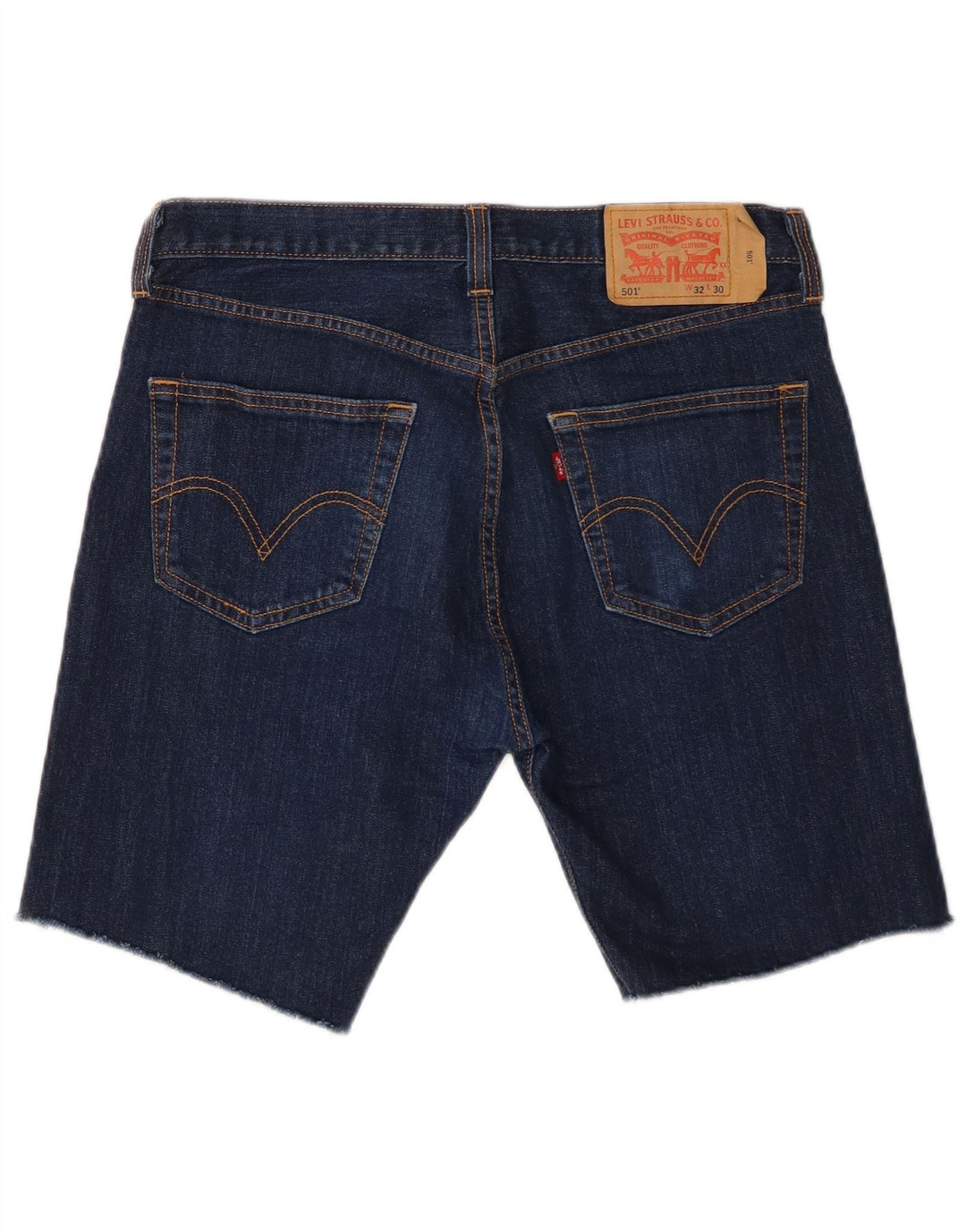 Męskie spodenki jeansowe Levi's 501 W32 Średni granatowy, bawełniany