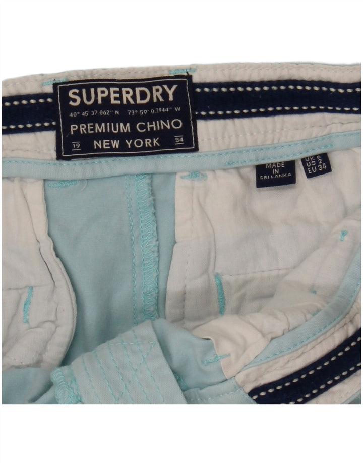 Damskie spodenki Chino SUPERDRY UK 6 XS W25 Niebieskie